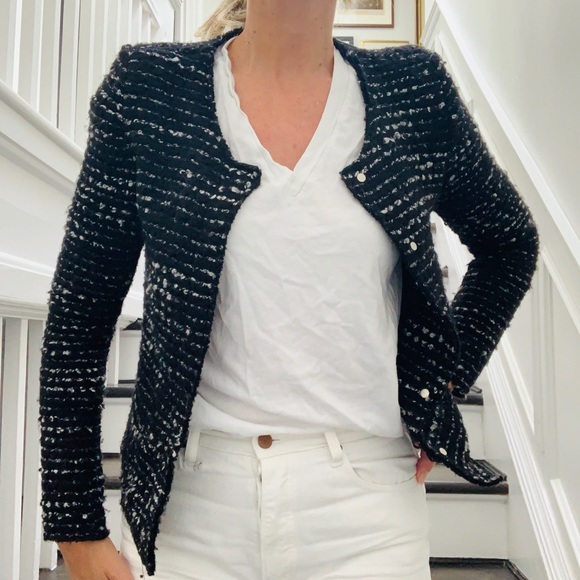 IRO tweed black and white jacket - Picture 1 of 8